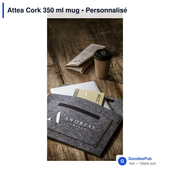 Mug isotherme personnalisable Attea Cork 350 ml avec logo - Image 8