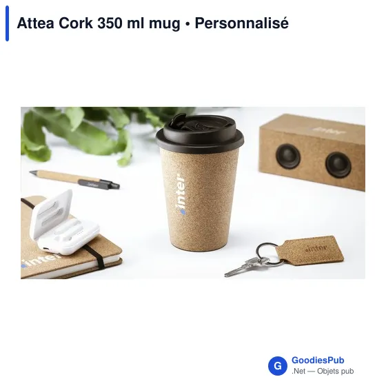 Mug isotherme personnalisable Attea Cork 350 ml avec logo - Image 9