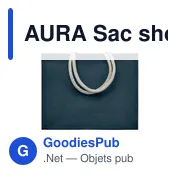 AURA Sac shopping en jute - Miniature 2