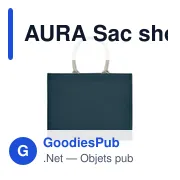 AURA Sac shopping en jute - Miniature 3