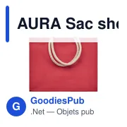 AURA Sac shopping en jute - Miniature 5