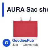 AURA Sac shopping en jute - Miniature 6