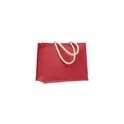 Variante rouge - AURA Sac shopping en jute