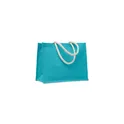 Variante turquoise - AURA Sac shopping en jute