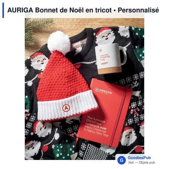 AURIGA Bonnet de Noël en tricot - Image 3