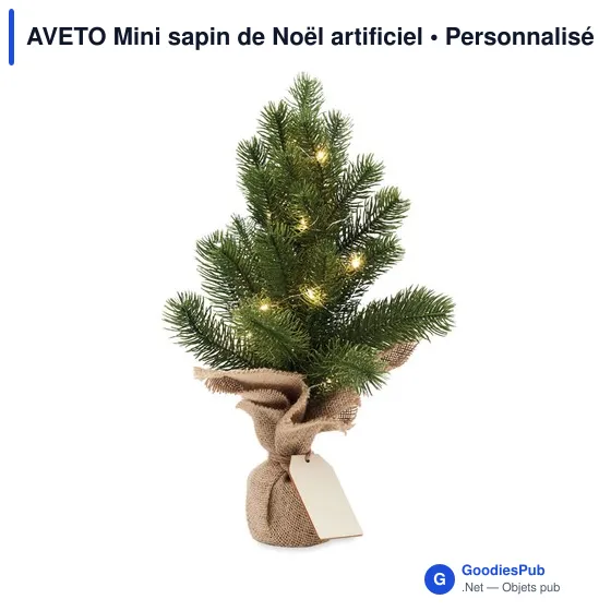 Mini sapin de Noël personnalisable avec logo - Aveto - Image 1