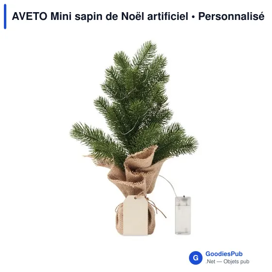 Mini sapin de Noël personnalisable avec logo - Aveto - Image 2