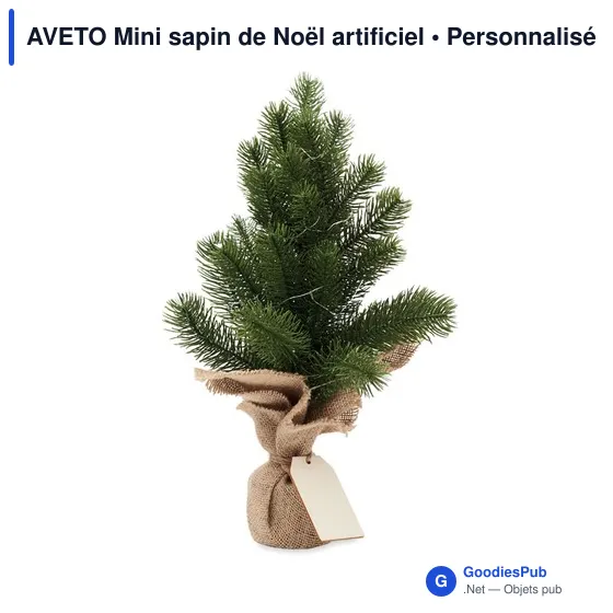 Mini sapin de Noël personnalisable avec logo - Aveto - Image 3