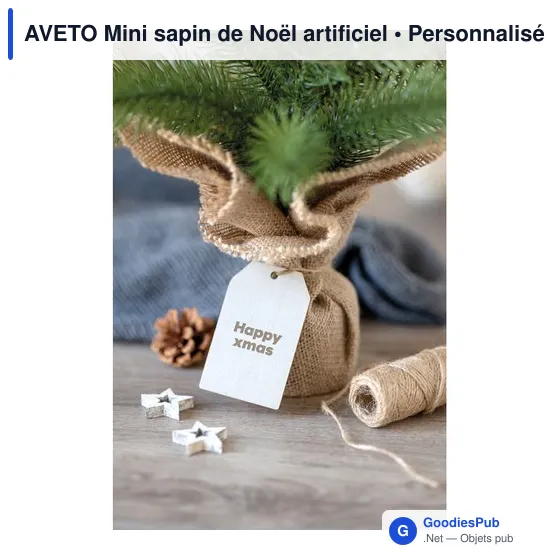 Mini sapin de Noël personnalisable avec logo - Aveto - Image 4