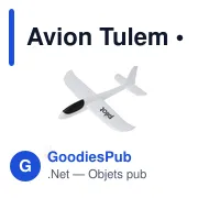 Avion Tulem personnalisable avec logo - Objet publicitaire ludique - Miniature 1