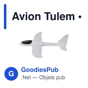 Avion Tulem personnalisable avec logo - Objet publicitaire ludique - Miniature 2
