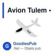 Avion Tulem personnalisable avec logo - Objet publicitaire ludique - Miniature 3