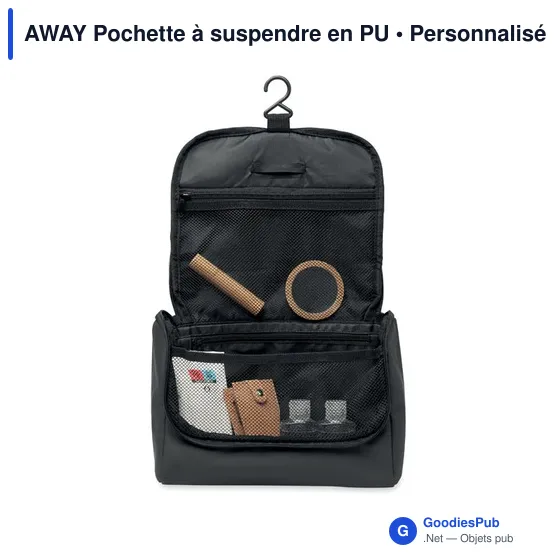Pochette à suspendre personnalisable en PU avec logo - AWAY - Image 5