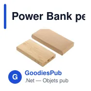 Power Bank personnalisable en bambou 8000 mAh avec logo | Caroline - Miniature 9