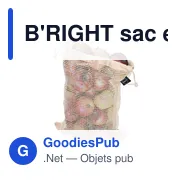 Sac en coton personnalisable B'RIGHT pour fruits et légumes - Brandonavec logo - Miniature 1