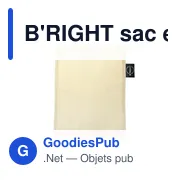 Sac en coton personnalisable B'RIGHT pour fruits et légumes - Brandonavec logo - Miniature 5