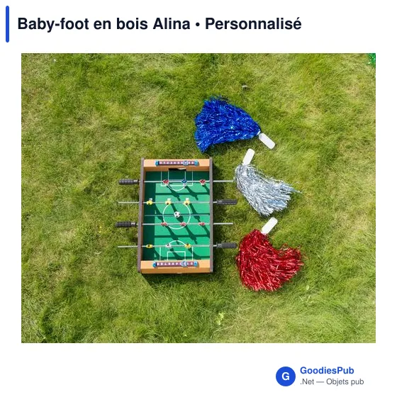 Baby-foot en bois personnalisable avec logo - Alina - Image 2