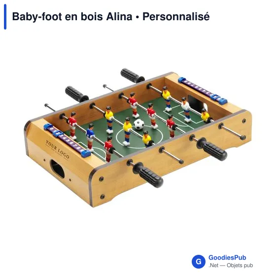 Baby-foot en bois personnalisable avec logo - Alina - Image 5