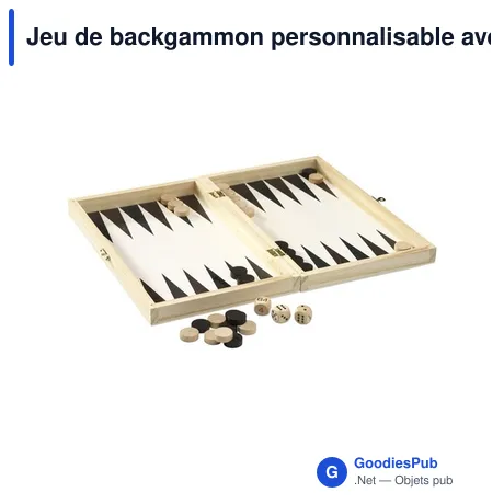 Jeu de backgammon personnalisable avec logo - Backgammon Game Box