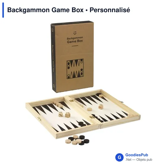 Jeu de backgammon personnalisable avec logo - Backgammon Game Box - Image 2