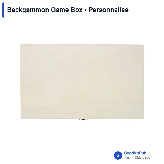 Jeu de backgammon personnalisable avec logo - Backgammon Game Box - Image 3