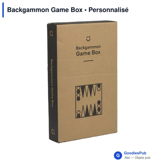 Jeu de backgammon personnalisable avec logo - Backgammon Game Box - Image 4