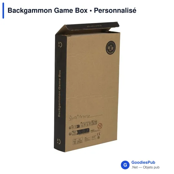 Jeu de backgammon personnalisable avec logo - Backgammon Game Box - Image 5