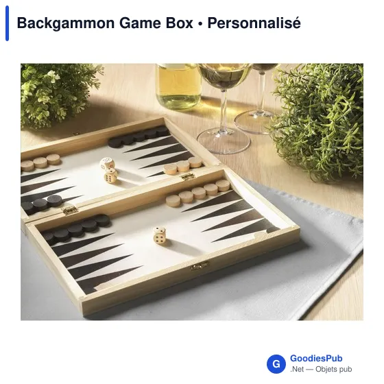 Jeu de backgammon personnalisable avec logo - Backgammon Game Box - Image 6