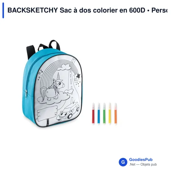 BACKSKETCHY Sac à dos colorier en 600D - Image 1