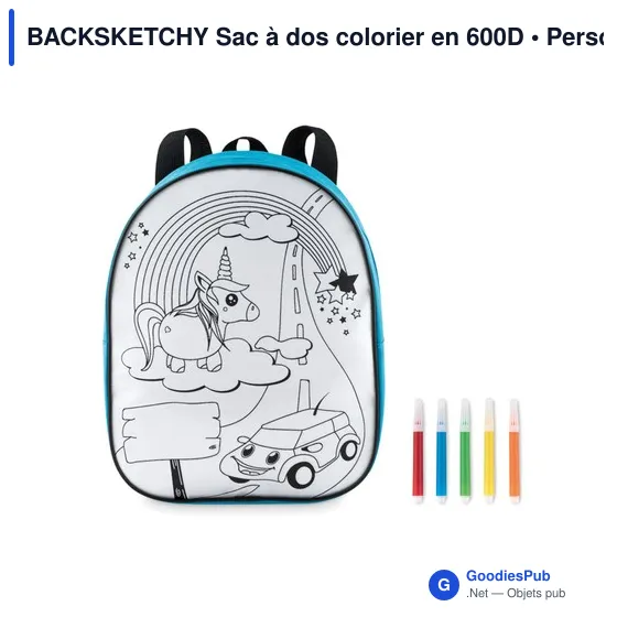 BACKSKETCHY Sac à dos colorier en 600D - Image 3