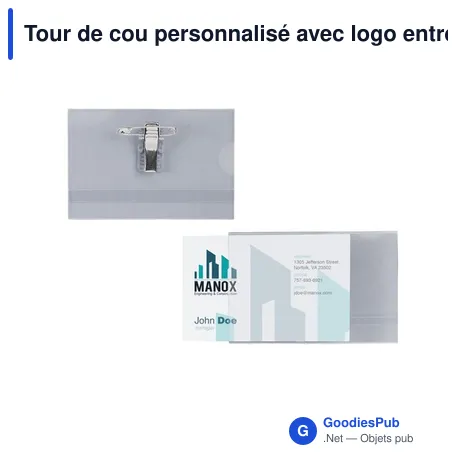 Tour de cou personnalisé avec logo entreprise translucide