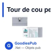 Tour de cou personnalisé avec logo entreprise translucide - Miniature 2