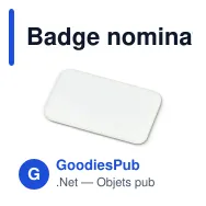 Badge nominatif personnalisable aimanté 50 x 30 mm avec logo - Magnet 50 - Miniature 2