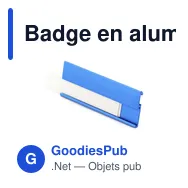 Badge en aluminium personnalisable avec logo - Badge Bindel - Miniature 12