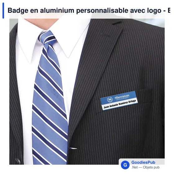 Badge en aluminium personnalisable avec logo - Badge Bindel - Image 5
