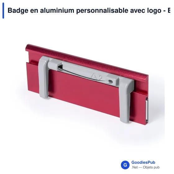 Badge en aluminium personnalisable avec logo - Badge Bindel - Image 6