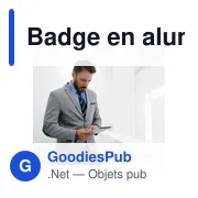 Badge en aluminium personnalisable avec logo - Badge Bindel - Miniature 8