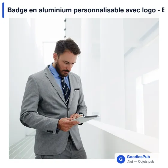 Badge en aluminium personnalisable avec logo - Badge Bindel - Image 8