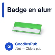 Badge en aluminium personnalisable avec logo - Badge Bindel - Miniature 9