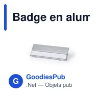 Badge en aluminium personnalisable avec logo - Badge Bindel - Miniature 10