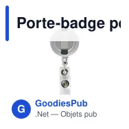 Porte-badge personnalisable avec clip et logo - BadgeClip - Miniature 12