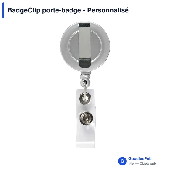 Porte-badge personnalisable avec clip et logo - BadgeClip - Image 12