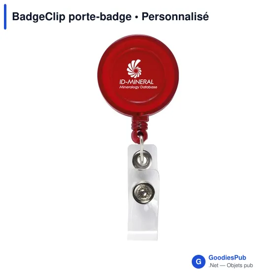 Porte-badge personnalisable avec clip et logo - BadgeClip - Image 3