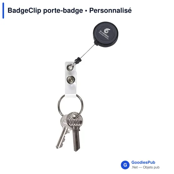 Porte-badge personnalisable avec clip et logo - BadgeClip - Image 4