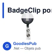 Porte-badge personnalisable avec clip et logo - BadgeClip - Miniature 5