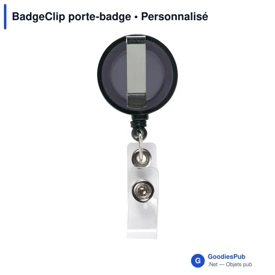 Porte-badge personnalisable avec clip et logo - BadgeClip - Image 5