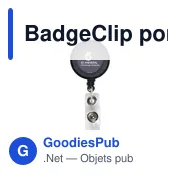 Porte-badge personnalisable avec clip et logo - BadgeClip - Miniature 6