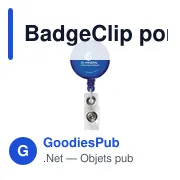 Porte-badge personnalisable avec clip et logo - BadgeClip - Miniature 7
