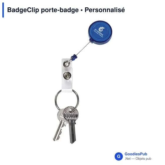 Porte-badge personnalisable avec clip et logo - BadgeClip - Image 8