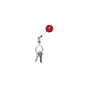 Variante rouge translucide - Porte-badge personnalisable avec clip et logo - BadgeClip